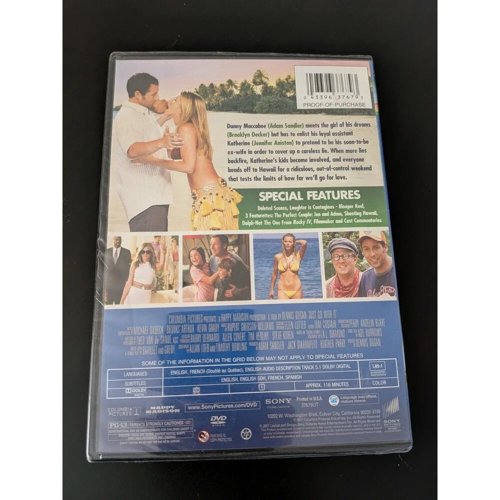 Just Go With‎ It (DVD, 2011, Widescreen) NEW - ADAM SANDLER JENNIFER ANISTON